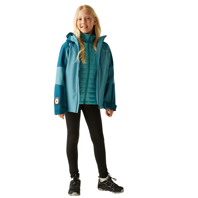 Moroccan Blue-Storm Blue - Lifestyle - Regatta Girls Trekktain 3 in 1 Jacket
