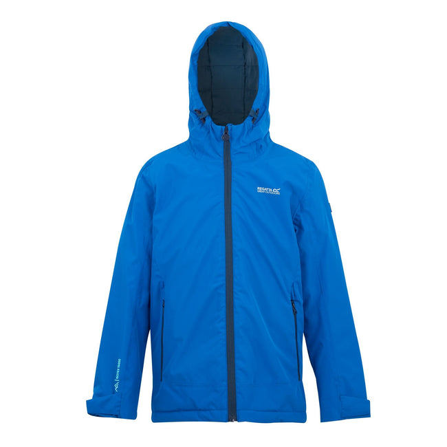Snorkel Blue-Moonlight Denim - Front - Regatta Childrens-Kids Frelton Waterproof Jacket