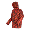 Red-Burnt Henna - Side - Regatta Womens-Ladies Orla Kiely Floral Mid Length Waterproof Jacket