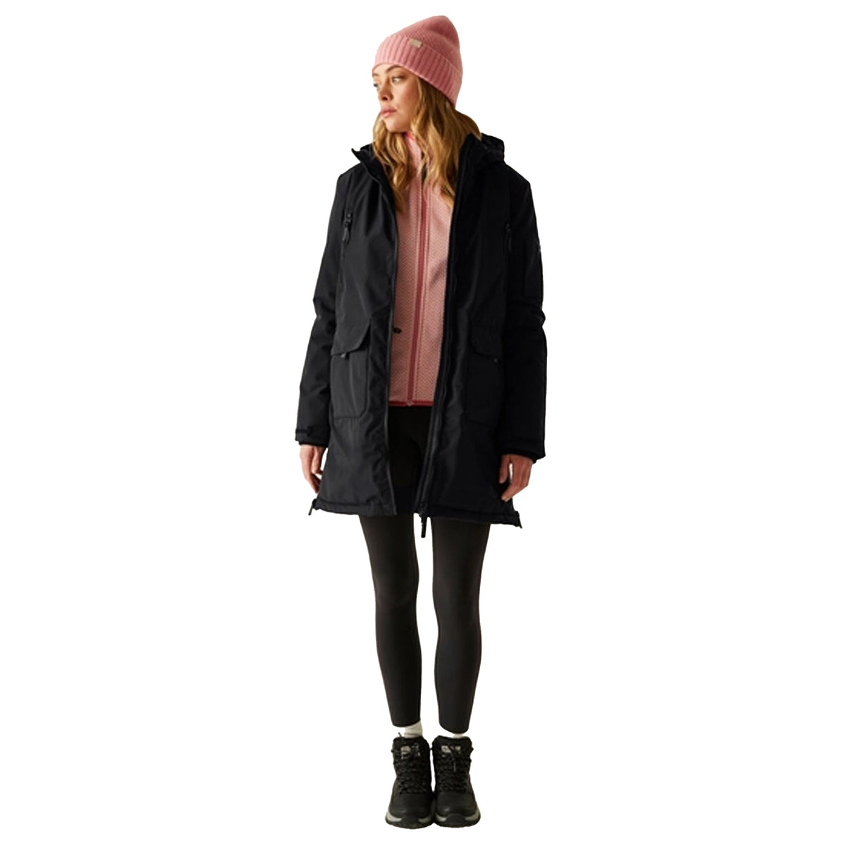Black - Close up - Regatta Womens-Ladies Gwynn Insulated Waterproof Jacket
