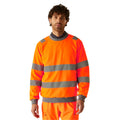 Orange - Lifestyle - Regatta Professional Mens Pro Contract Hi-Vis Crew Neck Sweatshirt