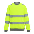 Yellow - Front - Regatta Professional Mens Pro Contract Hi-Vis Crew Neck Sweatshirt