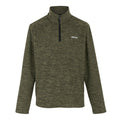 Oil Green - Front - Regatta Mens Thompson Marl Half Zip Fleece Jacket