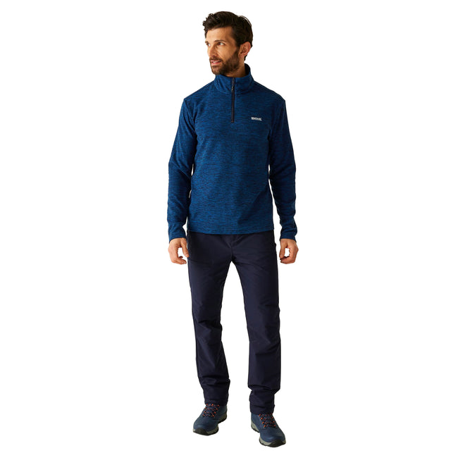 Snorkel Blue - Pack Shot - Regatta Mens Thompson Marl Half Zip Fleece Jacket