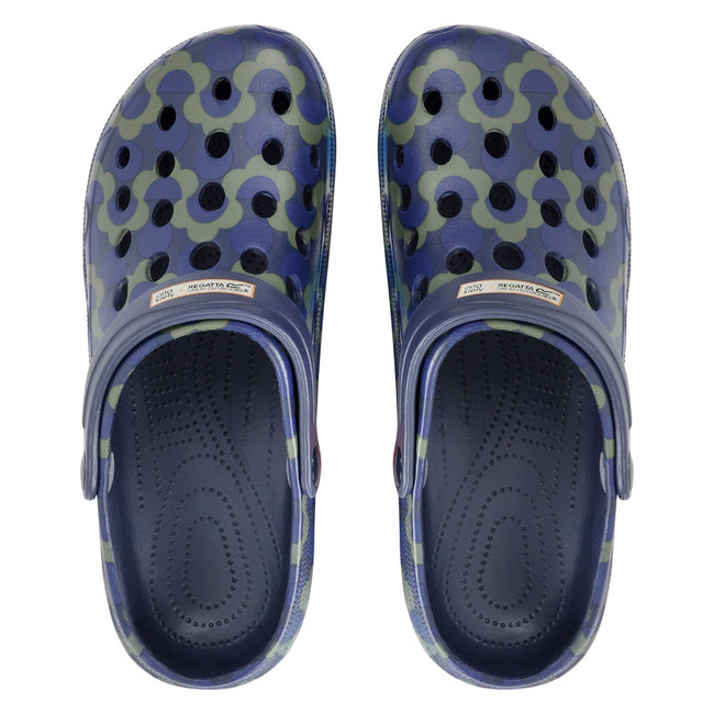 Blue - Close up - Regatta Womens-Ladies Orla Kiely Flower Clogs