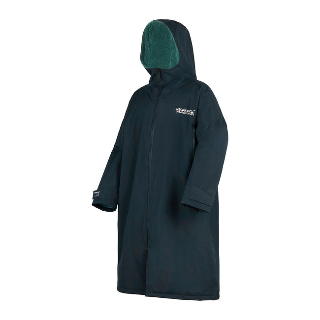 Navy-Ivy Moss - Side - Regatta Unisex Adult Spirit Of Adventure Waterproof Changing Robe