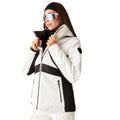 Egret White-Black - Lifestyle - Dare 2B Womens-Ladies Issy Ski Jacket