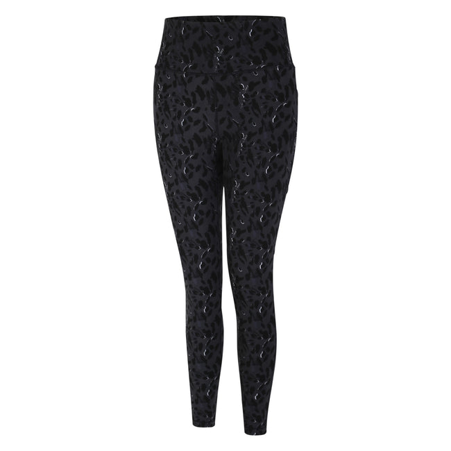 Black - Side - Dare 2B Womens-Ladies Influential Dash Print Gym Leggings