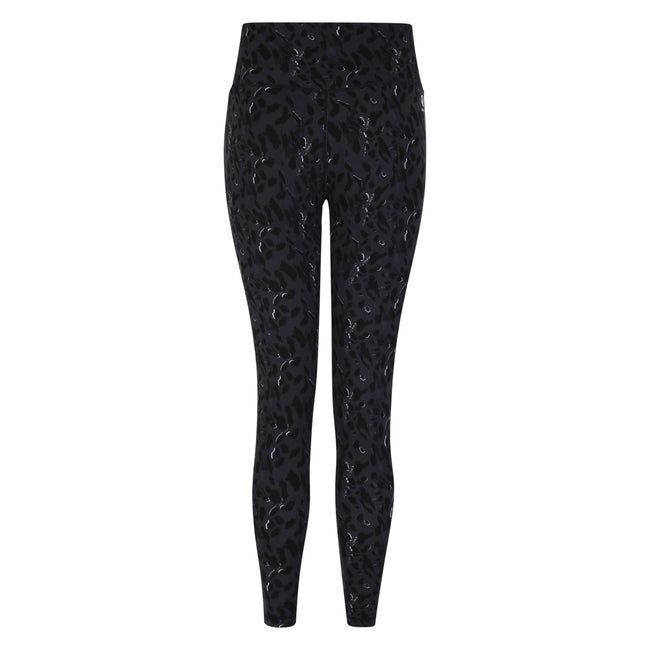 Black - Front - Dare 2B Womens-Ladies Influential Dash Print Gym Leggings