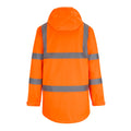 Orange - Back - Regatta Mens Pro Contract Dover Hi-Vis Parka