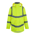 Yellow - Front - Regatta Mens Pro Contract Dover Hi-Vis Parka