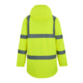 Yellow - Back - Regatta Mens Pro Contract Dover Hi-Vis Parka