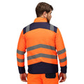 Orange - Back - Regatta Mens Two Tone Thermal Hi-Vis Jacket