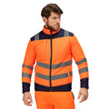 Orange - Side - Regatta Mens Two Tone Thermal Hi-Vis Jacket