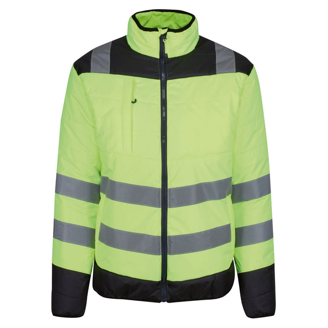 Yellow - Front - Regatta Mens Two Tone Thermal Hi-Vis Jacket