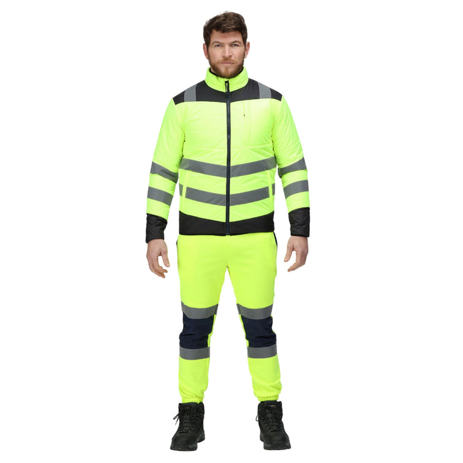 Yellow - Lifestyle - Regatta Mens Two Tone Thermal Hi-Vis Jacket