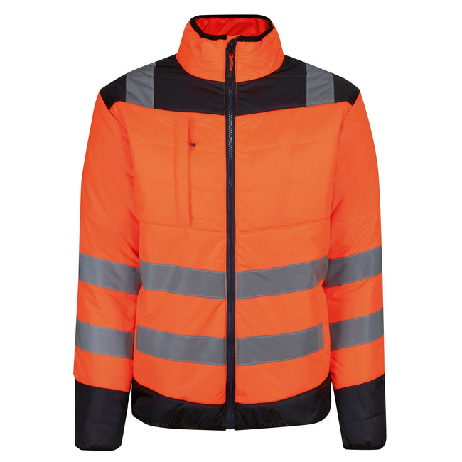 Orange - Front - Regatta Mens Two Tone Thermal Hi-Vis Jacket