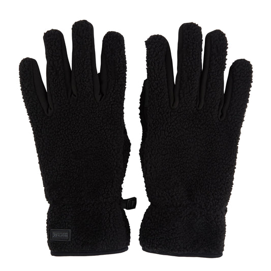 Black - Front - Regatta Unisex Adult Tech Touch Screen Borg Logo Winter Gloves