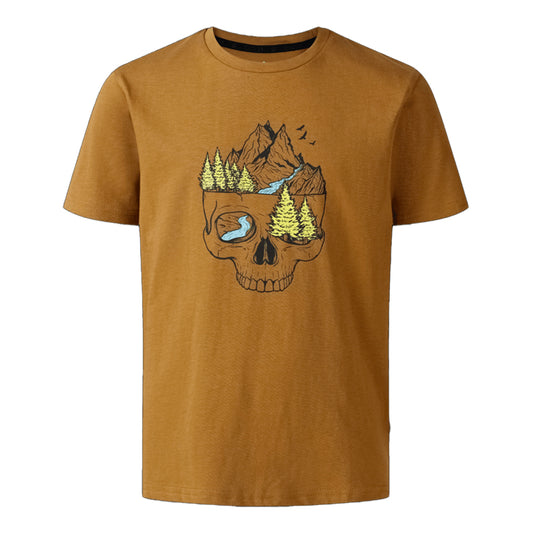 Dark Cumin Yellow - Front - Dare 2B Childrens-Kids Trailblazer III Skull T-Shirt