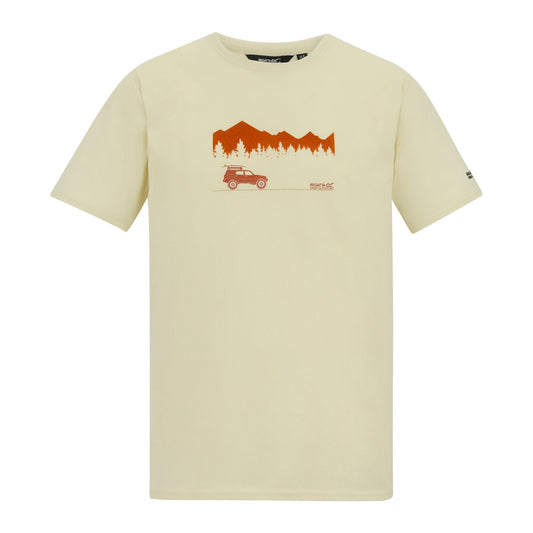 White Stone - Front - Regatta Mens Cline IX Wilderness T-Shirt