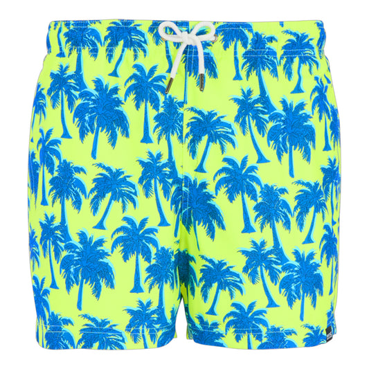 Sharp Green-Sonic Blue - Front - Regatta Mens Loras Palm Swim Shorts