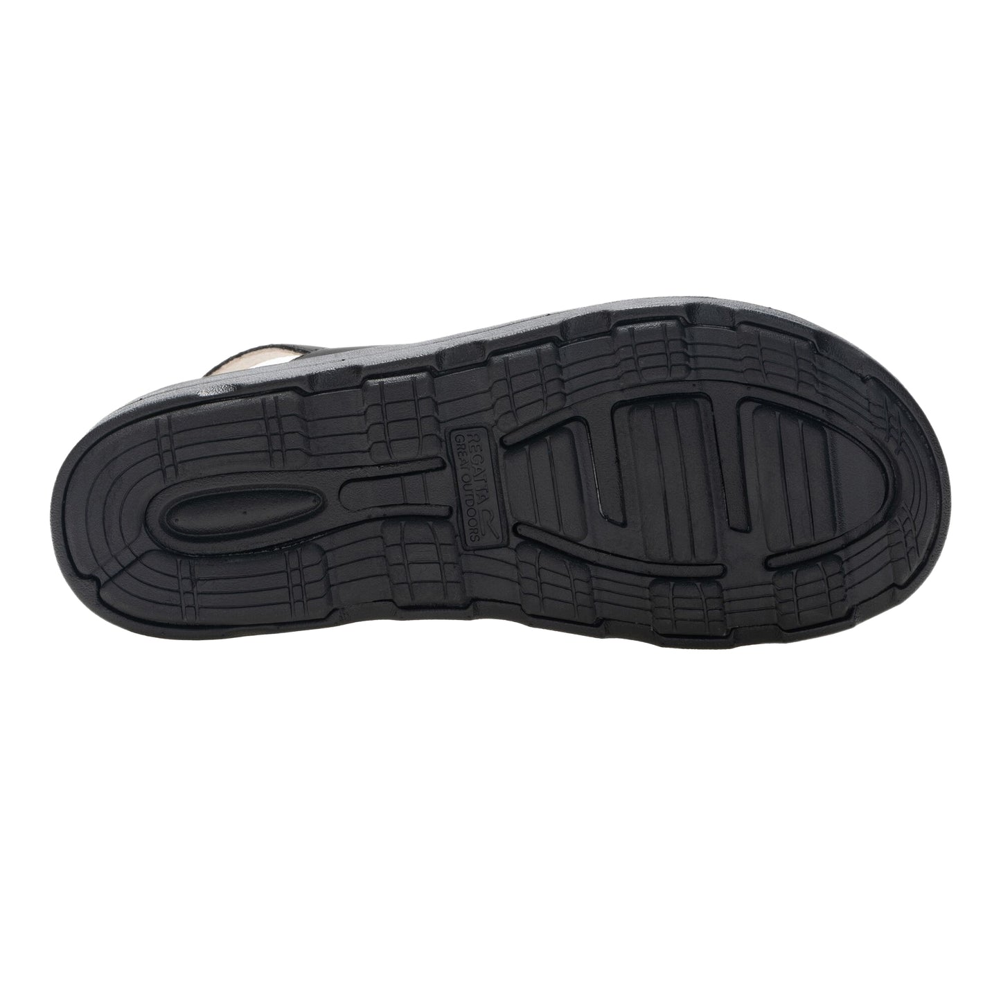 Black - Close up - Regatta Womens-Ladies Rylie Zebra Print Sandals