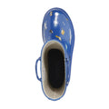 Petrol Blue - Pack Shot - Regatta Great Outdoors Childrens-Kids Minnow Patterned Wellington Boots