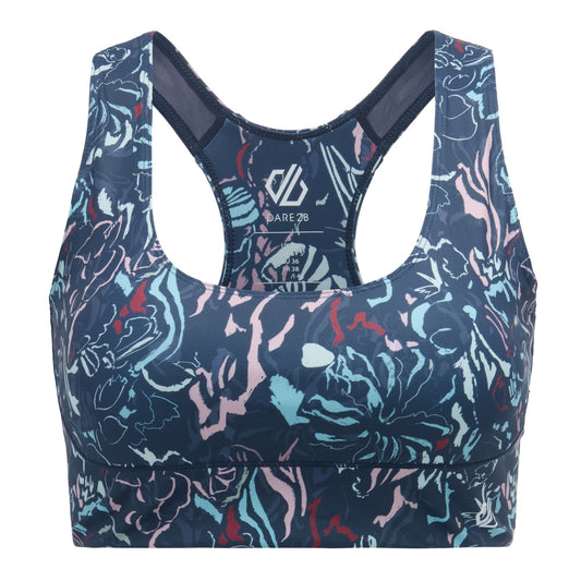Multicoloured - Front - Dare 2B Womens-Ladies Influential Printed Sports Bra
