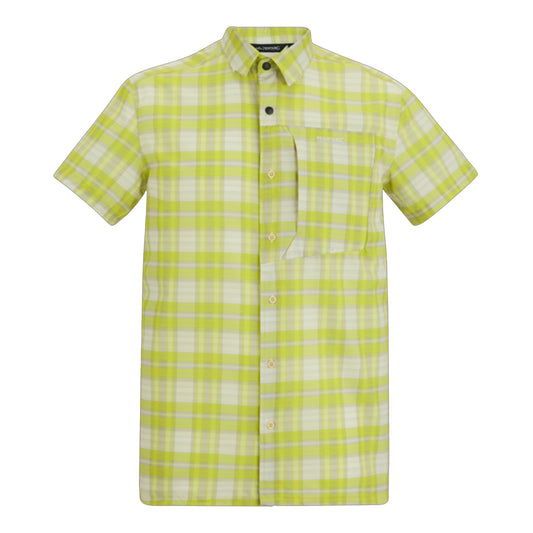 Dark Tang - Front - Regatta Mens Checked Insect Repellent Short-Sleeved Travel Shirt