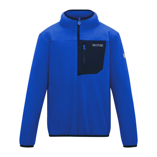 Olympian Blue - Front - Regatta Childrens-Kids Frankie Half Zip Fleece Top