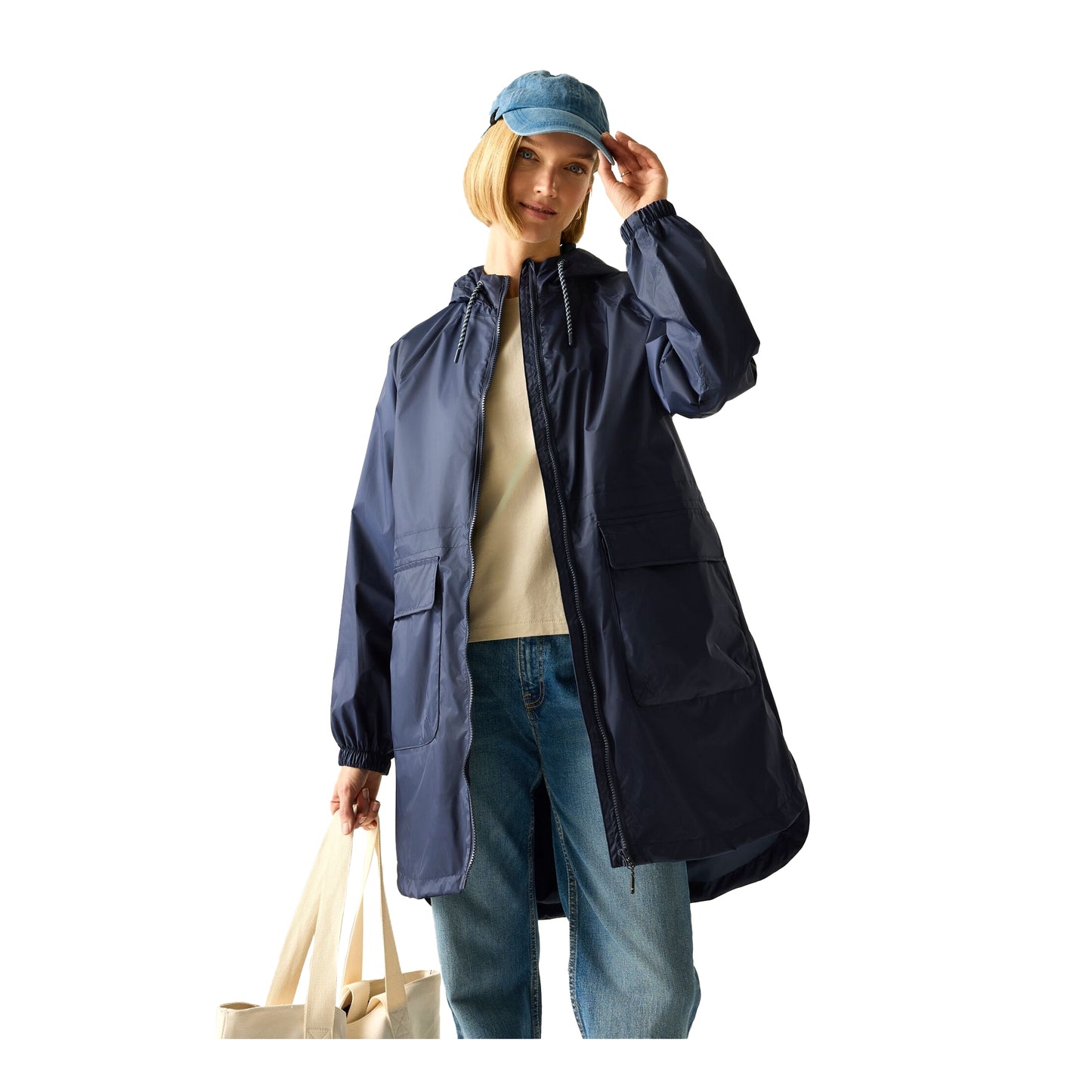 Navy - Close up - Regatta Womens-Ladies Brindel Pack-It Jacket