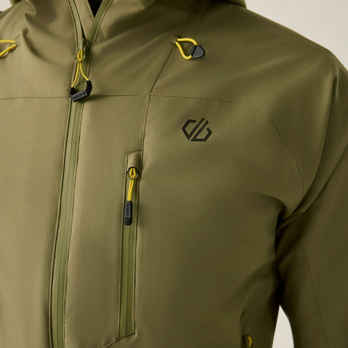 Martini Olive - Close up - Dare 2B Mens Torrek III Waterproof Jacket
