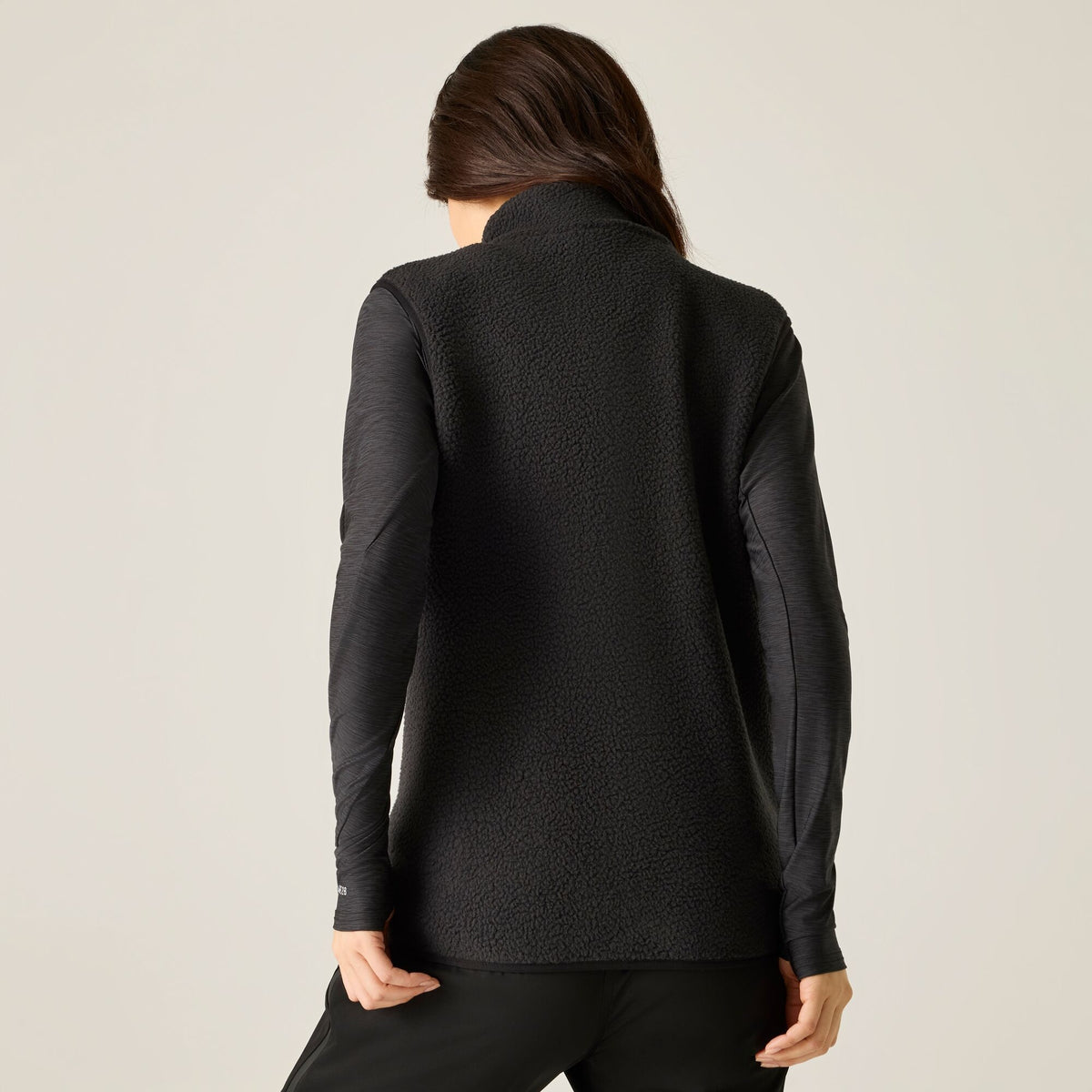 Black - Close up - Dare 2B Womens-Ladies Excursion Fleece Body Warmer