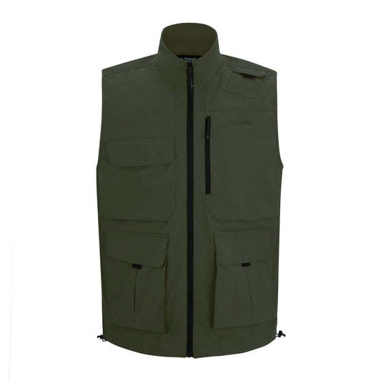 Khaki Green - Front - Regatta Mens Light Insect Repellent Travel Body Warmer