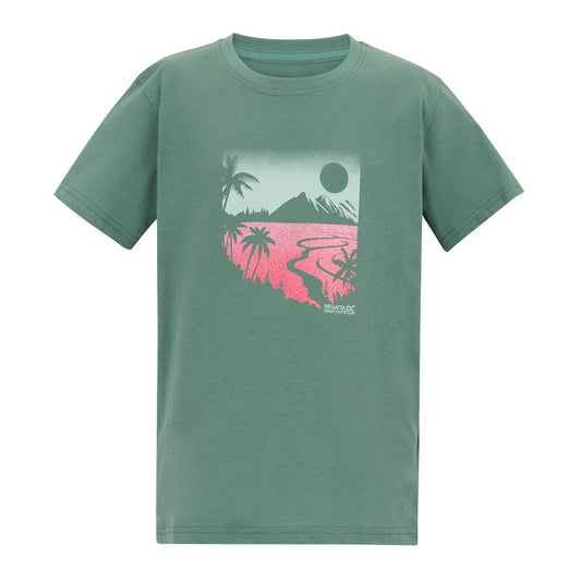 Ivy Moss - Front - Regatta Childrens-Kids Bosley Artwork T-Shirt