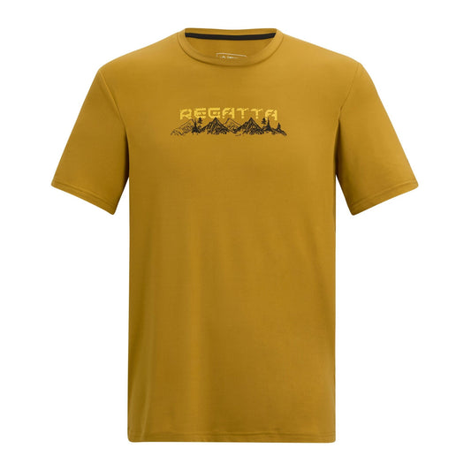 Wood Brown - Front - Regatta Mens Fingal Sunset Stretch T-Shirt
