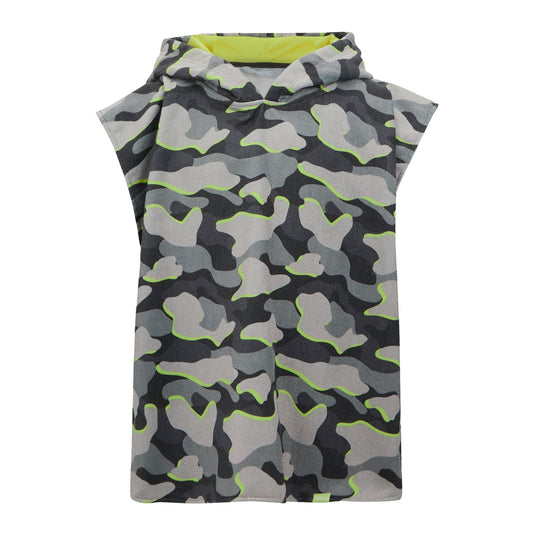 Dark Storm - Front - Regatta Childrens-Kids Camo Bath Robe