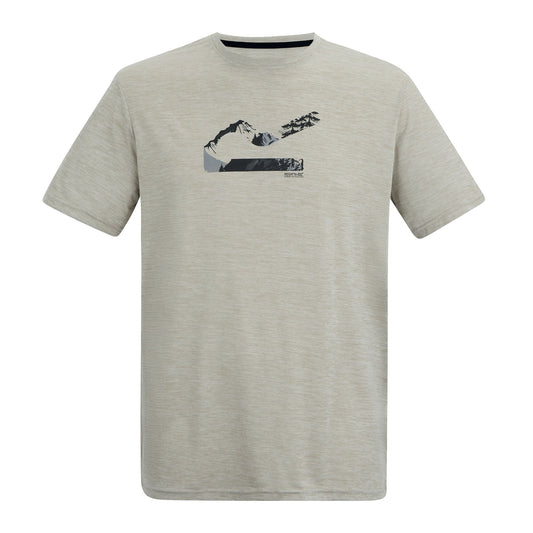 Abbeystone Marl - Front - Regatta Mens Fingal Landscape Marl T-Shirt