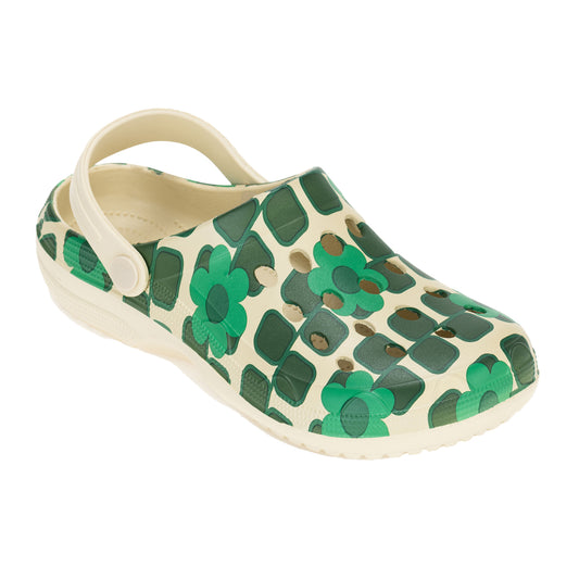 Green - Front - Regatta Womens-Ladies Orla Kiely Giant Square Flower Clogs