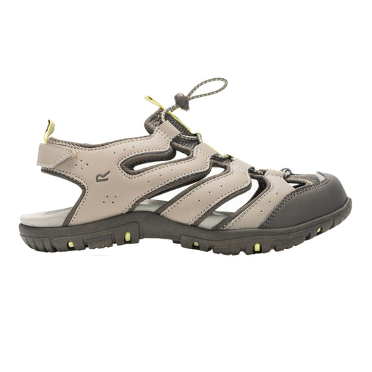 Parchment-Canary Yellow - Front - Regatta Womens-Ladies Westshore IV Sandals