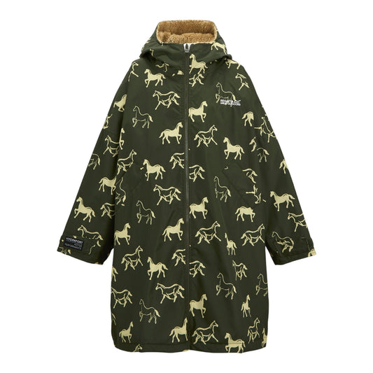Dark Khaki - Front - Regatta Childrens-Kids Horse Waterproof Changing Robe