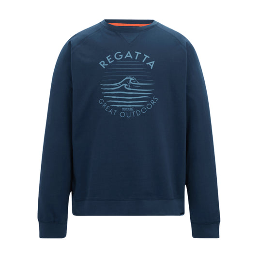 Navy - Front - Regatta Mens Nithsdale Wave Sweatshirt