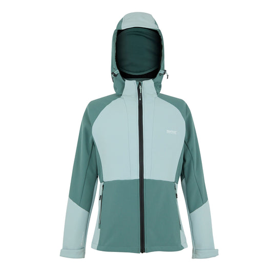 Spruce Green-Green Haze - Front - Regatta Womens-Ladies Desoto Soft Shell Jacket