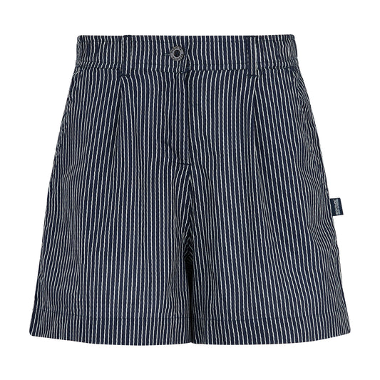 Navy-White - Front - Regatta Womens-Ladies Sabelle Vertical Stripe Casual Shorts
