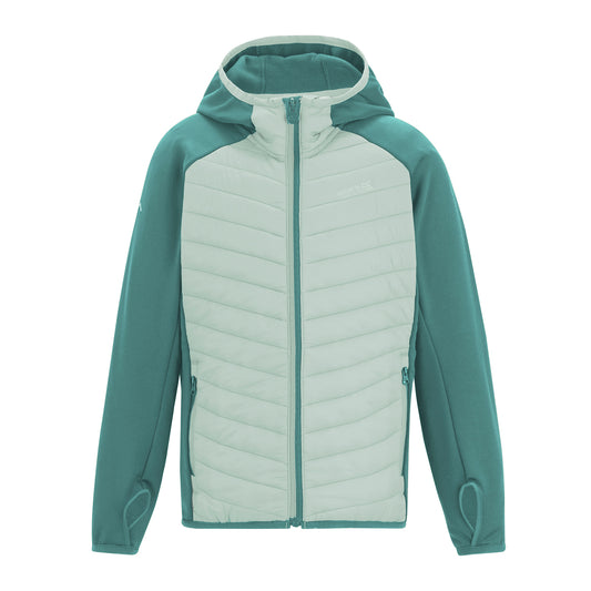 Ivy Moss-Ocean Mist - Front - Regatta Childrens-Kids Andreson Hybrid Jacket