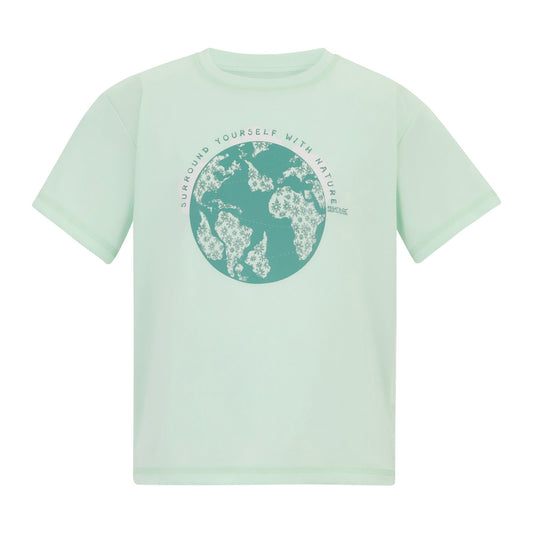 Ocean Mist - Front - Regatta Childrens-Kids Aria Globe T-Shirt