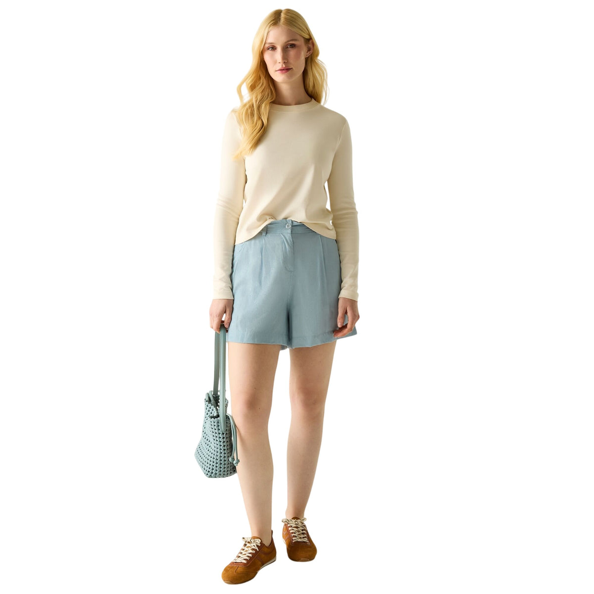 Chambray - Close up - Regatta Womens-Ladies Sabelle Shorts