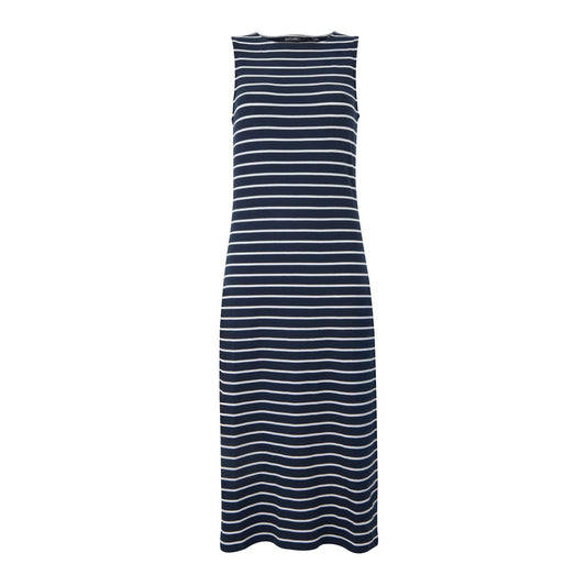 Navy-White - Front - Regatta Womens-Ladies Amorie Contrast Striped Midi Dress