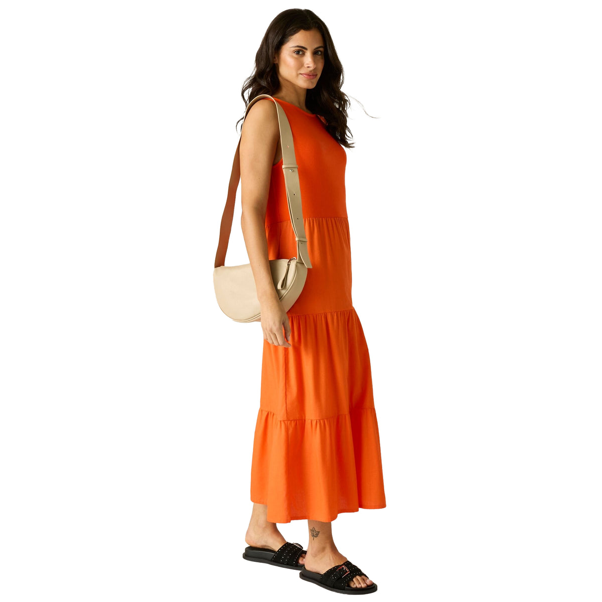 Tangerine Tango - Close up - Regatta Womens-Ladies Tarise Midi Dress