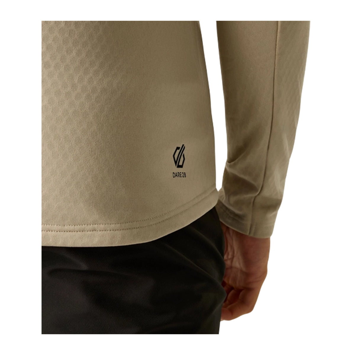 White Pepper - Close up - Dare 2B Mens Venture Stretch Overhead Midlayer